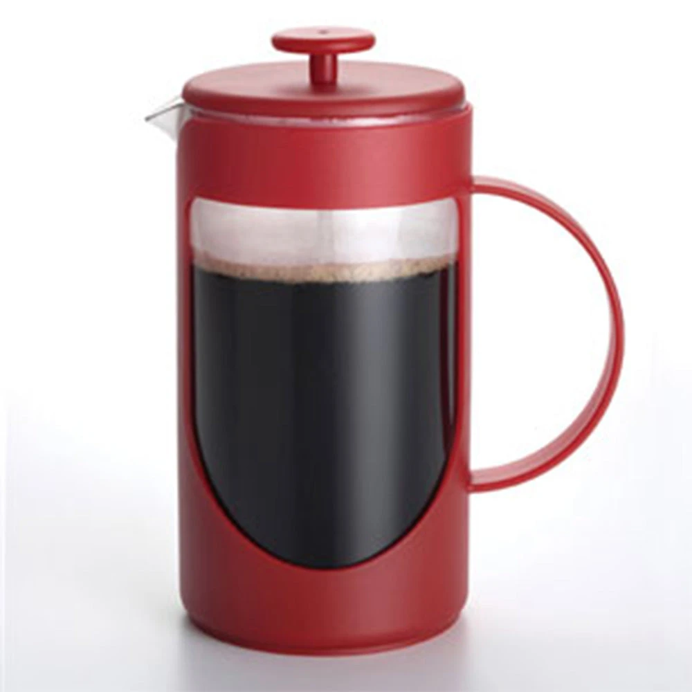Bonjour Ami-MatinT 3 Cup Unbreakable French Press In Red 3 Bonjour Ami-MatinT 3 Cup Unbreakable French Press In Red