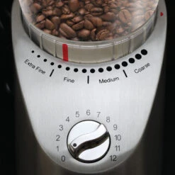 Capresso Infinity Plus Conical Burr Coffee Grinder In Metal 15 Capresso Infinity Plus Conical Burr Coffee Grinder In Metal -Coffee Machine Store 575.05InfinityPlusControlsHR