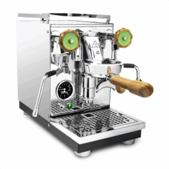 Profitec Pro 400 Espresso Machine With Olive Wood -Coffee Machine Store Chrome Olive Green