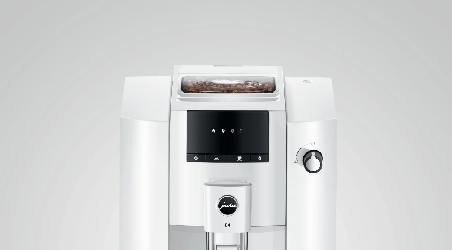 JURA E4 Automatic Espresso Machine In Piano White - Image 4