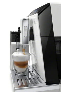 Refurbished DeLonghi Eletta Cappuccino In White ECAM44660W -Coffee Machine Store ECAM44660WElettaWhiteLatteCrema