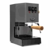Gaggia Classic Evo Pro Espresso Machine In Industrial Grey With Olive Wood -Coffee Machine Store GACLASSICEVOPROGRYOW Gray Olive Bottomless EVO 1153