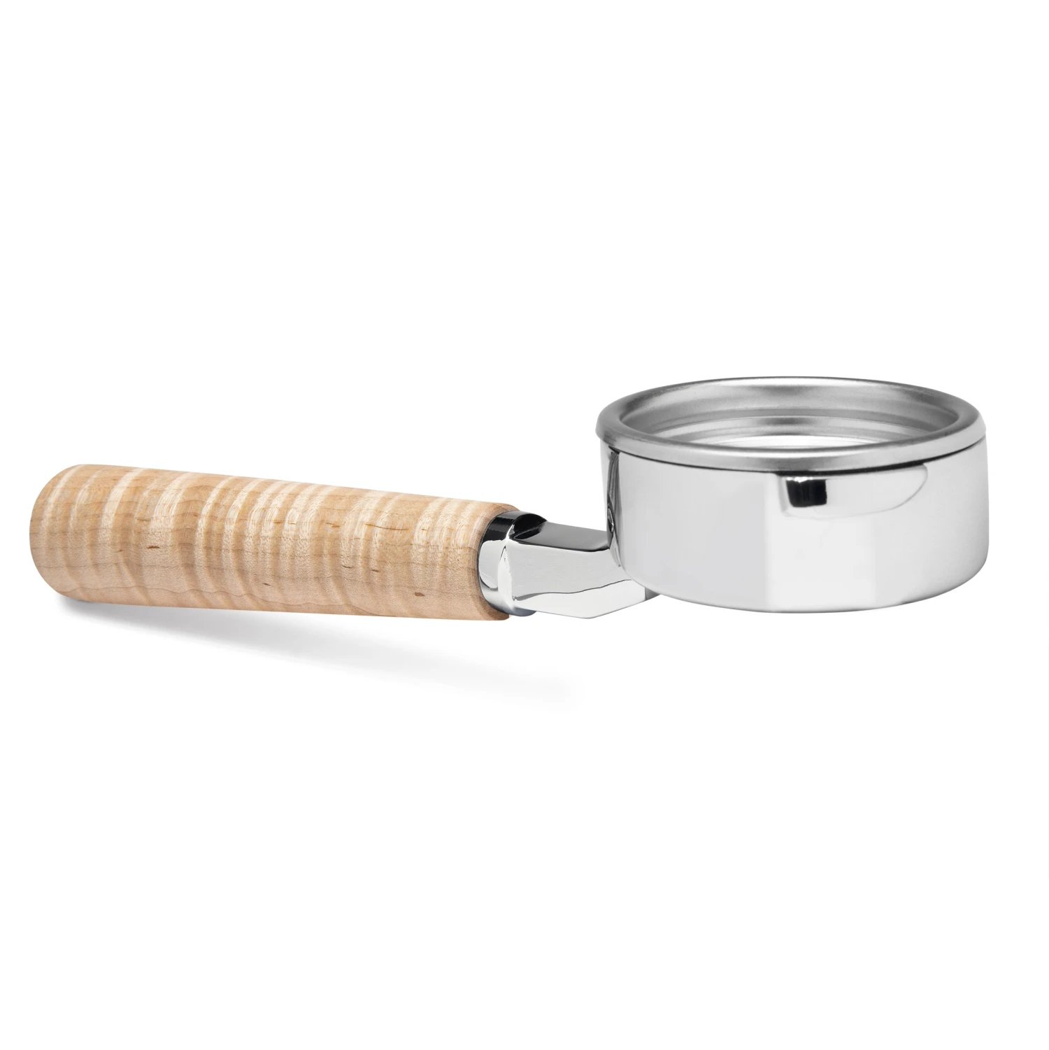 Tiger Maple Bottomless Gaggia Portafilter 3 Tiger Maple Bottomless Gaggia Portafilter