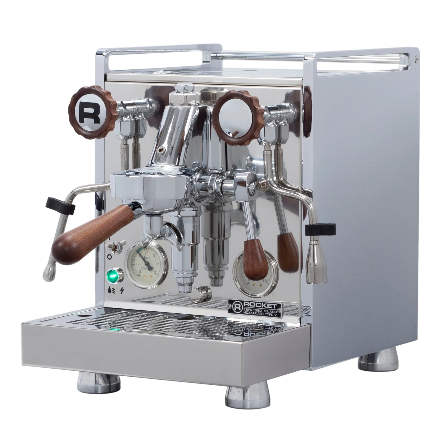 Rocket Espresso Mozzafiato Cronometro V Espresso Machine - Walnut Accents