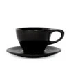 NotNeutral Small Latte Cup And Saucer - Matte Black