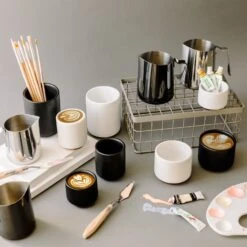 Fellow Eddy Steaming Pitcher 12oz - Graphite 10 Fellow Eddy Steaming Pitcher 12oz - Graphite -Coffee Machine Store MontyEddyxLatteArt FullLineUp PSD 2