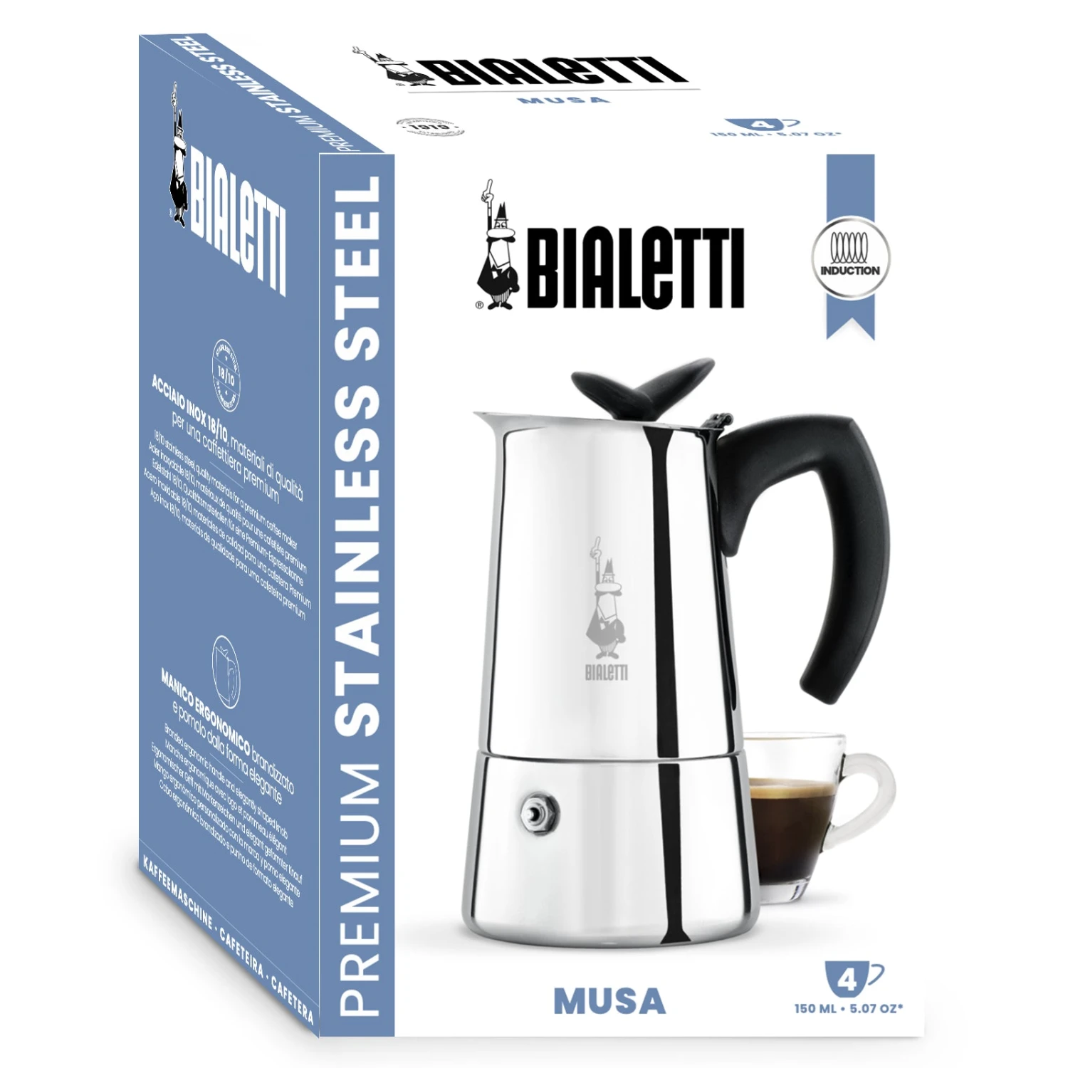 Bialetti Musa Stovetop Coffee Maker 4 Cup - Image 2