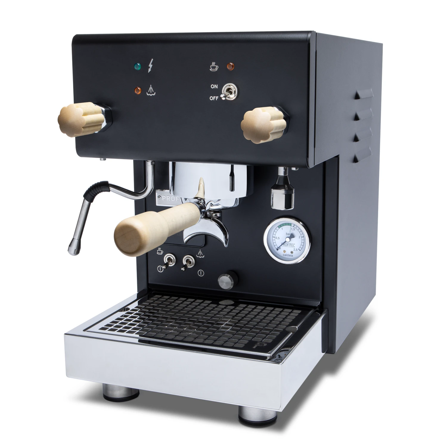Profitec Pro 300 Dual Boiler Espresso Machine - Matte Black With Tiger Maple 3 Profitec Pro 300 Dual Boiler Espresso Machine - Matte Black With Tiger Maple