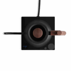 Fellow Stagg EKG Pro Studio Edition 1L Pour Over Kettle - Matte Black With Walnut Accents -Coffee Machine Store StaggEKGProStudioEdition MatteBlackWalnut TopDown
