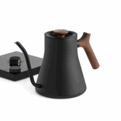 Fellow Stagg EKG Pro Studio Edition 1L Pour Over Kettle - Matte Black With Walnut Accents -Coffee Machine Store StaggEKGProStudioEdition MatteBlackWalnut WithBase 1