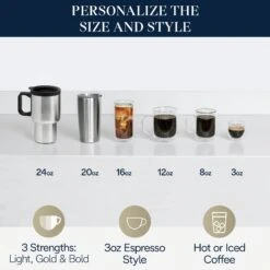 DeLonghi TrueBrew Drip Coffee Maker - Stainless/Black 15 DeLonghi TrueBrew Drip Coffee Maker - Stainless/Black -Coffee Machine Store TrueBrew CAM51025MB PowerImage PersonalizeSizeStyle