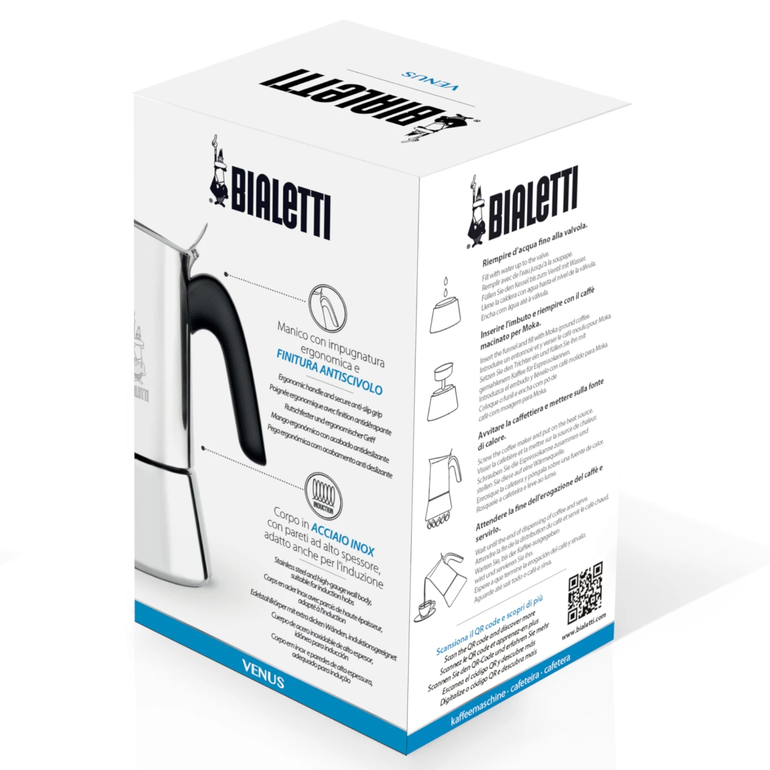 Bialetti Venus 6-Cup Stainless Steel Moka Pot - Image 5