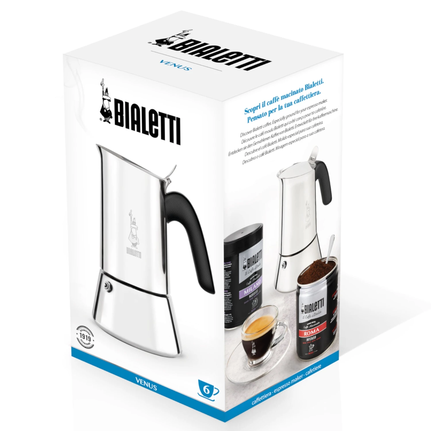 Bialetti Venus 6-Cup Stainless Steel Moka Pot - Image 4