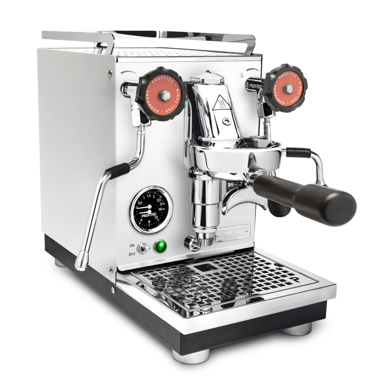 Profitec Pro 400 Espresso Machine In Matte White With Blackened Oak - Image 2