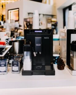 Refurbished DeLonghi Eletta Cappuccino In Black ECAM44660B 9 Refurbished DeLonghi Eletta Cappuccino In Black ECAM44660B -Coffee Machine Store delonghi social lifestyle eletta black coffee n clothes event all rights jan 2099